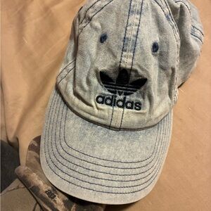 Adidas Women’s Light Wash Blue Denim Baseball Cap Hat
